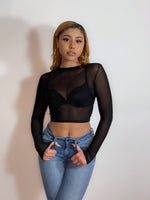 Mesh Long Sleeve Top